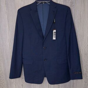 Michael Kors Navy Blue Stretch Blazer Sport Coat Boys Size 18R Wool-Laine Blend
